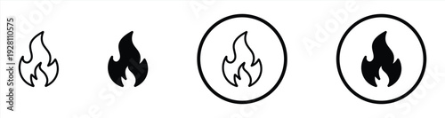 Fire icon logo design. fire sign and symbol