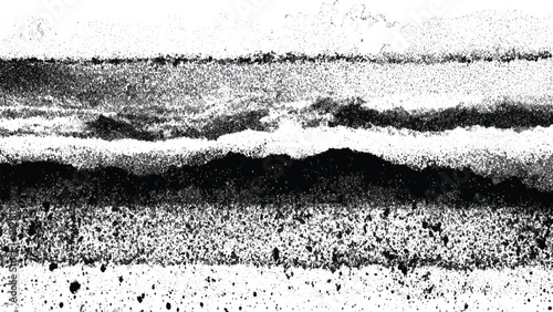 Abstract black and white grunge texture with splattered paint and speckles