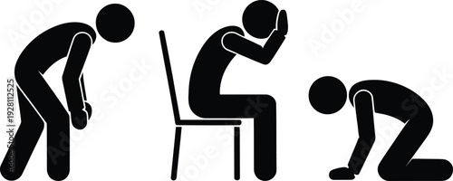 Illustration of three people in different postures of prayer or contemplation.