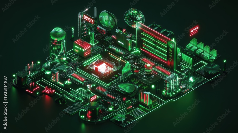 Obraz premium 3d composition of data exposure, include 