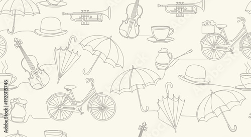 Vintage Objects and Accessories Illustration Collection.