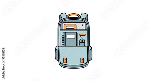 Backpack with Various Pockets and Compartments.