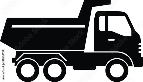 Dump truck icon for construction industry