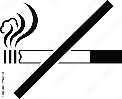No smoking sign cigarette icon