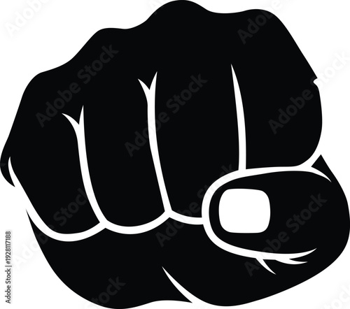 Fist icon silhouette