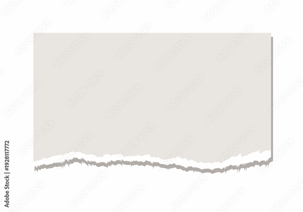 Obraz premium A torn piece of light brown paper with a rough, jagged edge on a white background, perfect for graphic design projects and notes