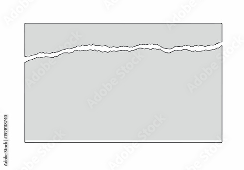 Torn paper edge graphic, abstract illustration of a torn paper edge with a light gray background, perfect for design projects