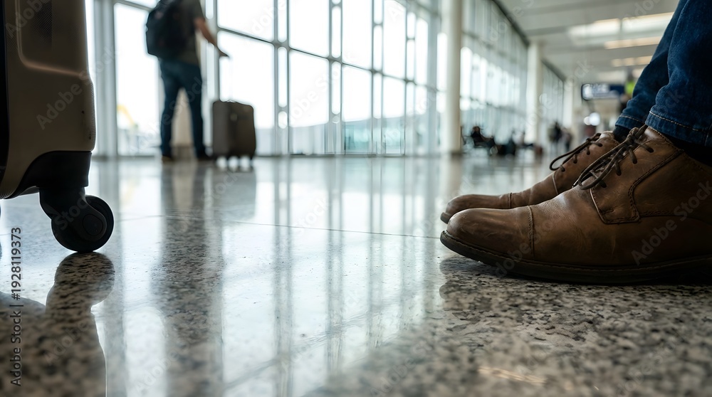 Fototapeta premium Airport Departure Walk Perspective
