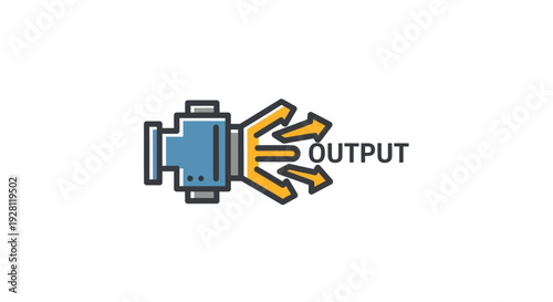 Electric plug with yellow prongs.