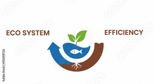Eco Friendly Logo with Fish Symbol.