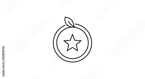 Black and white starfruit icon.