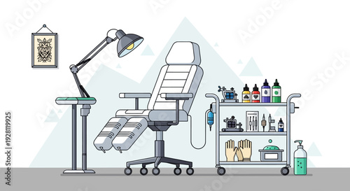 Dental Chair and Equipment in Clinic.