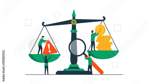Examining the Scales of Justice and Finance A Conceptual Illustration of Legal and Economic Balance and Scrutiny