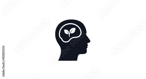 Black silhouette of a human head.