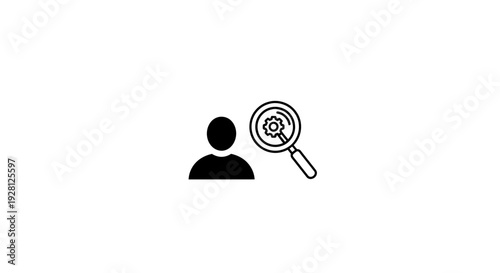 Black silhouette of a person searched.