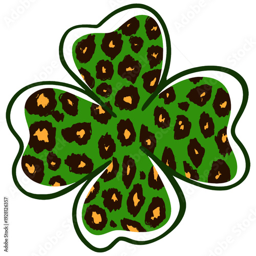 Leopard Print Shamrock