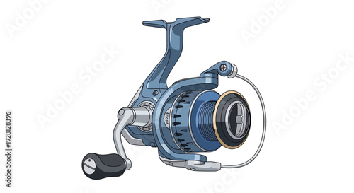 fishing reel isolated on white