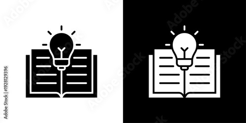 Learning Icon Sheet Black And White