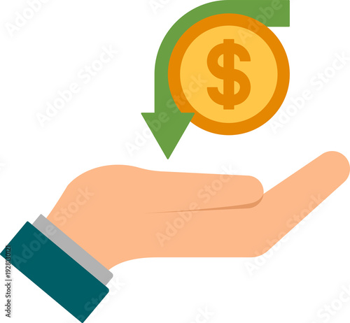 Tableau sur toile Modern financial income vector icon