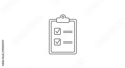 Checklist on a clipboard document.