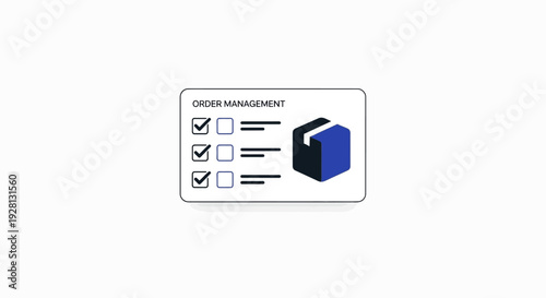 Checklist with blue cube icon.
