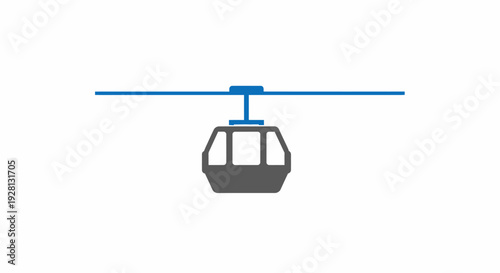 Cable Car Gondola Transport Vehicle Illustration.