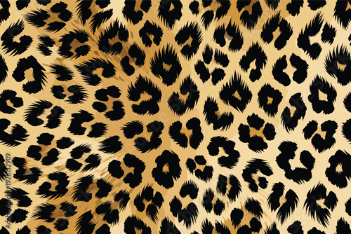 Dynamic Leopard Spots Pattern Vibrant Black Tan Design Energy Movement