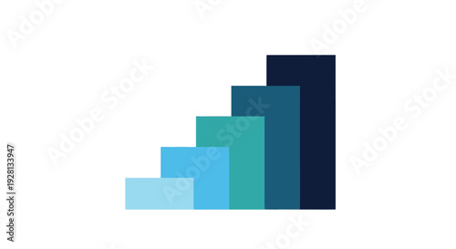 Colorful bars in ascending order.