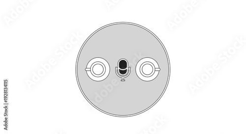 Close up of round electrical outlet.