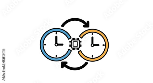 Clocks in Time Change Concept.