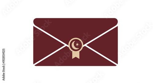 Closed red wax sealed envelope.