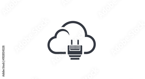 Cloud computing technology icon symbol.