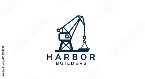 Harbor Builders logo with a stylized crane lifting a load.