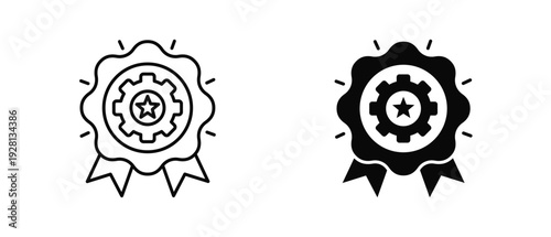 Quality Management icon set with style outline and solid. vector simple elements for design and presentation.