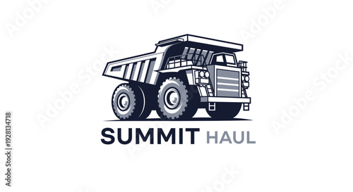 Heavy-duty dump truck logo for Summit Haul company.
