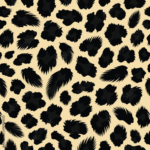 Wildlife skin pattern featuring fur camouflage in a seamless animal design on a neutral background viewed from directly above