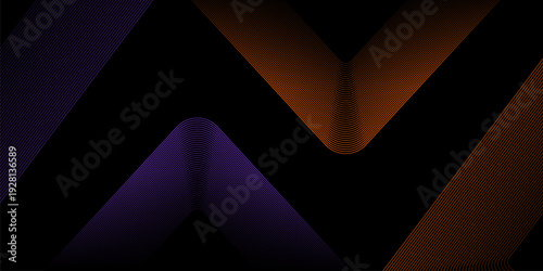 Abstract Neon Chevron Lines on Dark Modern Background