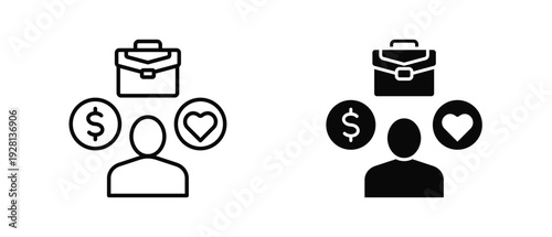 Consumer Behavior  icon set with style outline and solid. vector simple elements for design and presentation.