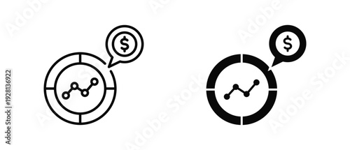 Market Penetration  icon set with style outline and solid. vector simple elements for design and presentation.