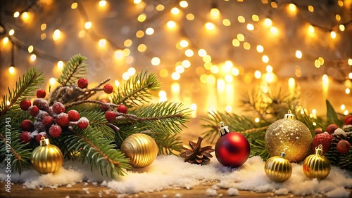 Wallpaper Mural Festive Holiday Background With Warm Lights Torontodigital.ca