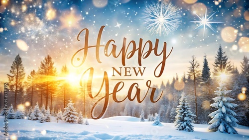 Wallpaper Mural Happy New Year Winter Background With Copy Space Torontodigital.ca