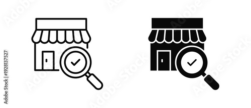 Market Research  icon set with style outline and solid. vector simple elements for design and presentation.