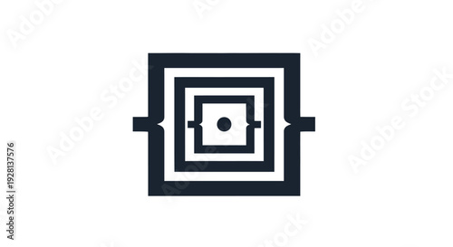 Concentric Squares Geometric Shape Design Element.