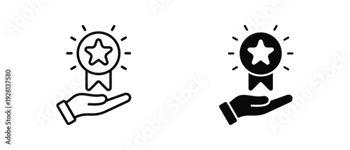 Branding  icon set with style outline and solid. vector simple elements for design and presentation.