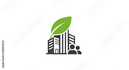 Eco friendly city sustainable living concept.