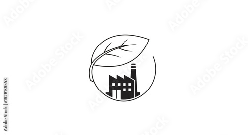 Eco friendly factory building logo design.