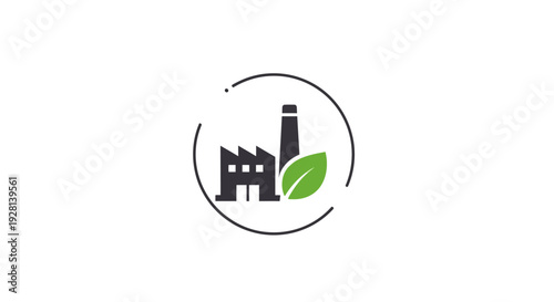 Eco friendly factory industrial logo.
