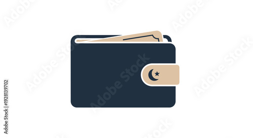 Dark blue leather card holder wallet.