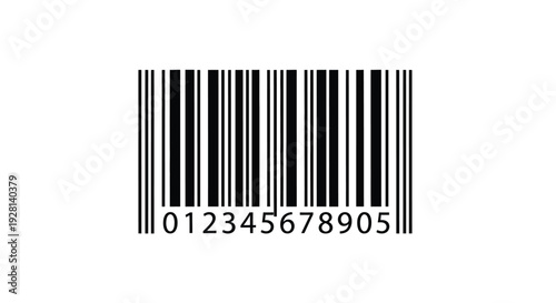 A stark black and white barcode image featuring numerical digits beneath presented as a striking silhouette high quality professional detailed modern elegant stylish