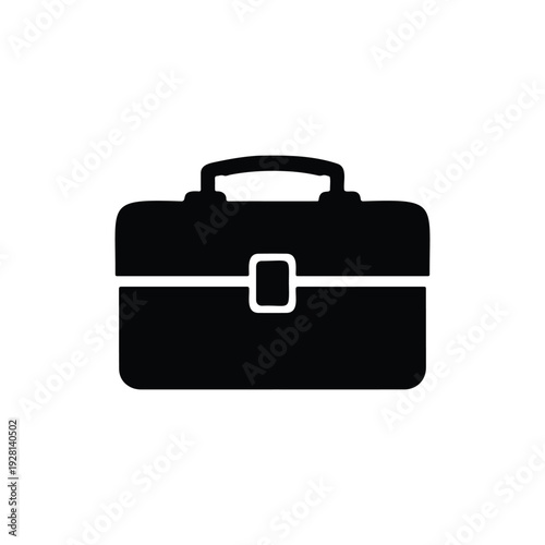 Lunch box silhouette icon vector flat design.